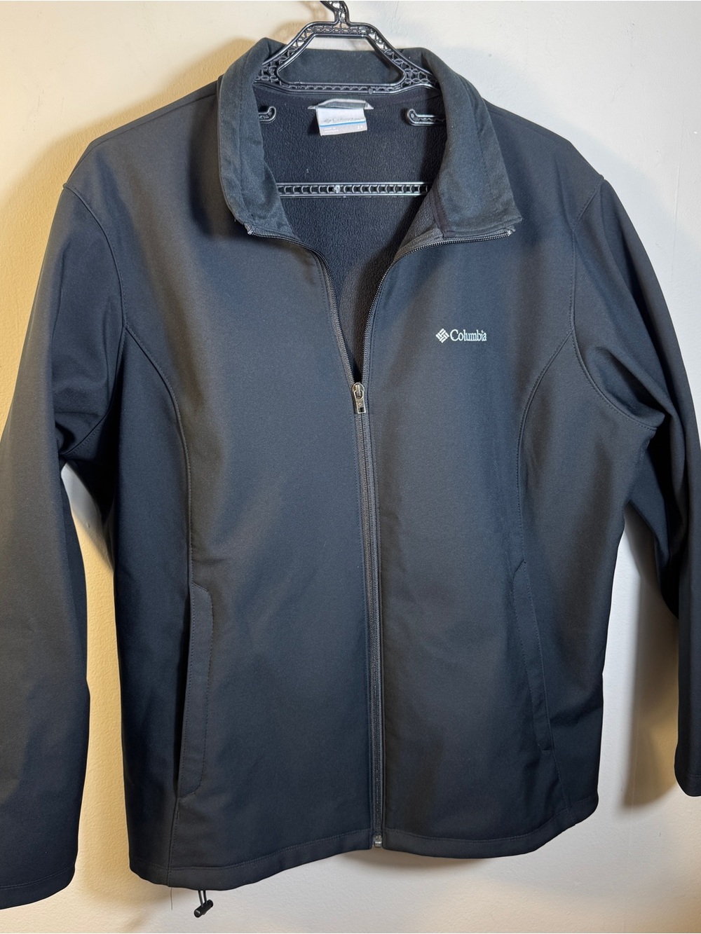 Columbia Women’s 2X Black Softshell Fleece Lined Full Zip Jacket Outdoor